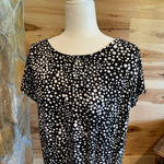 Rafaella ‎ black polka dot shirt size medium Photo 1