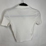 ZARA  Cream White Polo Shirt Cropped Sz Small Photo 1