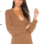 Free People ‎ Oversized Brown Wool Linen Sweater Size Small Photo 0