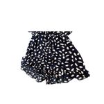Umgee Women's Navy Blue White Polka Dot Short Sleeve V-neck Ruffle Romper Small Photo 2