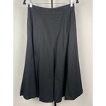 Ann Taylor Black Woven Swing Belt Loops Midi Skirt Size 2 Photo 1