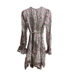 Zimmermann Women’s Carnaby Frill Short Linen Dress – Lilac Ditsy AU 0 US 4 New Purple Photo 2