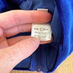 Miss Circle Brucie Royal Blue Velvet Mesh Long Sleeve Crop Top Size XS Photo 3