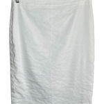Ann Taylor White Linen Blend Pencil Skirt Size 6 Business Casual Photo 0