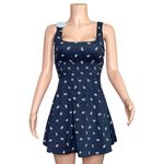 Hill House Cher Mini Dress, Navy Floral Jacquard, XS Photo 6