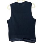Kerisma  Black Down Snap Button Vest Sz. L Photo 1