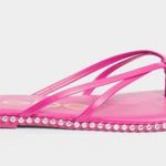 Bebe  Chora Bright Pink Diamond Stud Slip On Sandals Glamorous Summer Outdoor Photo 6