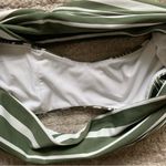 Aerie High Cut Cheeky Bikini Bottom Green and White Stripe Photo 3