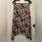 Elan  Women’s Boho Floral Print Cotton Split Neck Flutter Sleeve Top & Skirt Set Photo 4