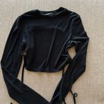 SheIn Cropped Top Black Long Sleeve Photo 4