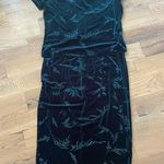 Kathie Lee Collection Vintage  Green Velvet Dress Size Medium Photo 9