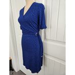 Apt. 9  Blue Faux Wrap Dress Short Sleeve Sz S Photo 2