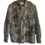 Club Monaco Womens Camo Utility Jacket Army Green Gorpcore Streetwear 90s Grunge Photo 0