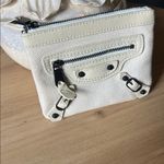 Balenciaga Authentic  Paris Classic Off-White Canvas Small Zip Pouch Clutch Photo 4