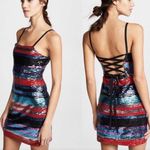 WAYF NWT  Manfi Striped Sequin Dress Size Large Photo 1