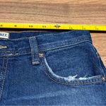 Free People Maggie Mid-Rise Straight Leg Raw Hem Cropped Button Fly Jeans 25 EUC Photo 6