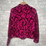 Who What Wear  Women’s Blouse Animal Print Size XXL (Black Pink) Photo 9