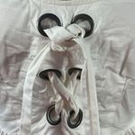 Who What Wear NWOT Fit And Flare Dress All White Lace-Up Bodice Size XS Extra Sm Photo 5