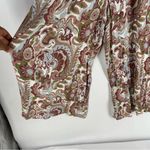 Aritzia Wilfred Chianti Jumpsuit Smocked Wide Leg Multicolor Paisley Print Crepe Photo 5