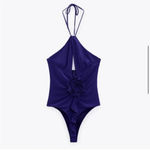 ZARA NWT  Blue Rose Bodysuit Photo 4