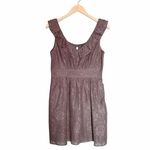 Anthropologie  Maeve Dress Women's Size Small Y2K Gray Lace Ruffle Short Sundress Photo 5