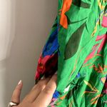 J Crew Factory Tall Printed Tiered Halter Midi Dress Bright Clover Multi 12 NWT Green Photo 10