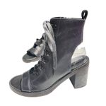 Free People  City Of Lights EU 39 US 9 Booties Lace Up Ankle Boots NEW Dark Blue Photo 7