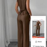 SheIn Women’s V Neck Vest Set Photo 1