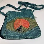Peace Patchwork Crossbody Denim Purse Bag Multiple Photo 2