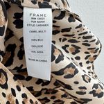 frame denim 100% silk animal print tank top Photo 3