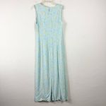 Gap Vintage y2k Light Blue & Yellow Floral Sleeveless Maxi Dress Size 4 Photo 1