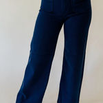 Just Black JBD Corduroy Mini Patch Pocket Longer Length Wide Leg Denim Jeans Navy 26 Photo 0