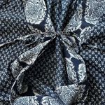 Knox Rose Shirt Womens Medium Boho Wrap Blouse Wide Bell Sleeves Blue Photo 8