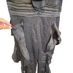 Wow Gold Label Black Ruffle Lace Silk Mockneck Full body Jumpsuit Size Large Photo 7