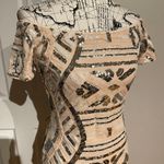 Forever 21 NWT Off Shoulder Sequin silver blush tribal geometric pattern mini dress Vintage Y2k Photo 2