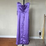 House Of CB House‎ of CB SANTANA VIOLET SATIN STRAPLESS CORSET MIDI DRESS NWOT size XS Photo 9