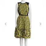 Oscar de la Renta NWT  Yellow and Black Midi Dress Photo 7