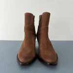 Antonio Melani Tabbie Oiled Suede Pecan Pie Brown Western Buckle Boots Photo 1