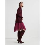 Lucky Brand Womens Sweater Size XS Wine Burgundy Cloud Jersey V-Neck Tunic NEW Photo 1