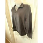 Lou & grey NWT Signature Soft Plush Quarter Zip Sweatshirt Black Small Lounge S Photo 6