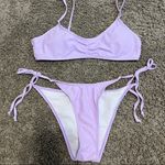 SheIn Light Purple Tie Side Bikini Swimsuit NWOT Photo 1