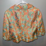 Classiques Entier Tapestry Fiesta Blazer Coral Teal Floral Size Medium Petite Photo 4