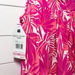 Beach House Aqua Palm Swim Top Tropical Pink Leaf Print Women's Top Size 10 Photo 5