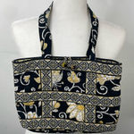 Vera Bradley  Quilted Tote Bag Black and Yellow Photo 0