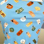 Kortni Jeane NEW Swim Top Womens M Blue Novelty Print Mix N Match Swimwear Photo 2