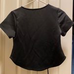Likely Lively Black Lace Up Blouse Photo 1