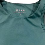 WILO TEAL STRIPED BAND SPORTS BRA SIZE L NWOT Size L Photo 5