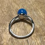 Sterling Silver NWOT Lab Created Blue Opal 925  Ring Photo 9