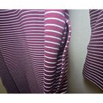 Duluth Trading Co Women's XS Burgundy White Stripe‎ Boat Neck Long Sleeve Dress Purple Photo 5