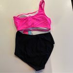 Younique Shark Bite One Shoulder Swimsuit Removable Padded Cups Women’s Large Pink Photo 5